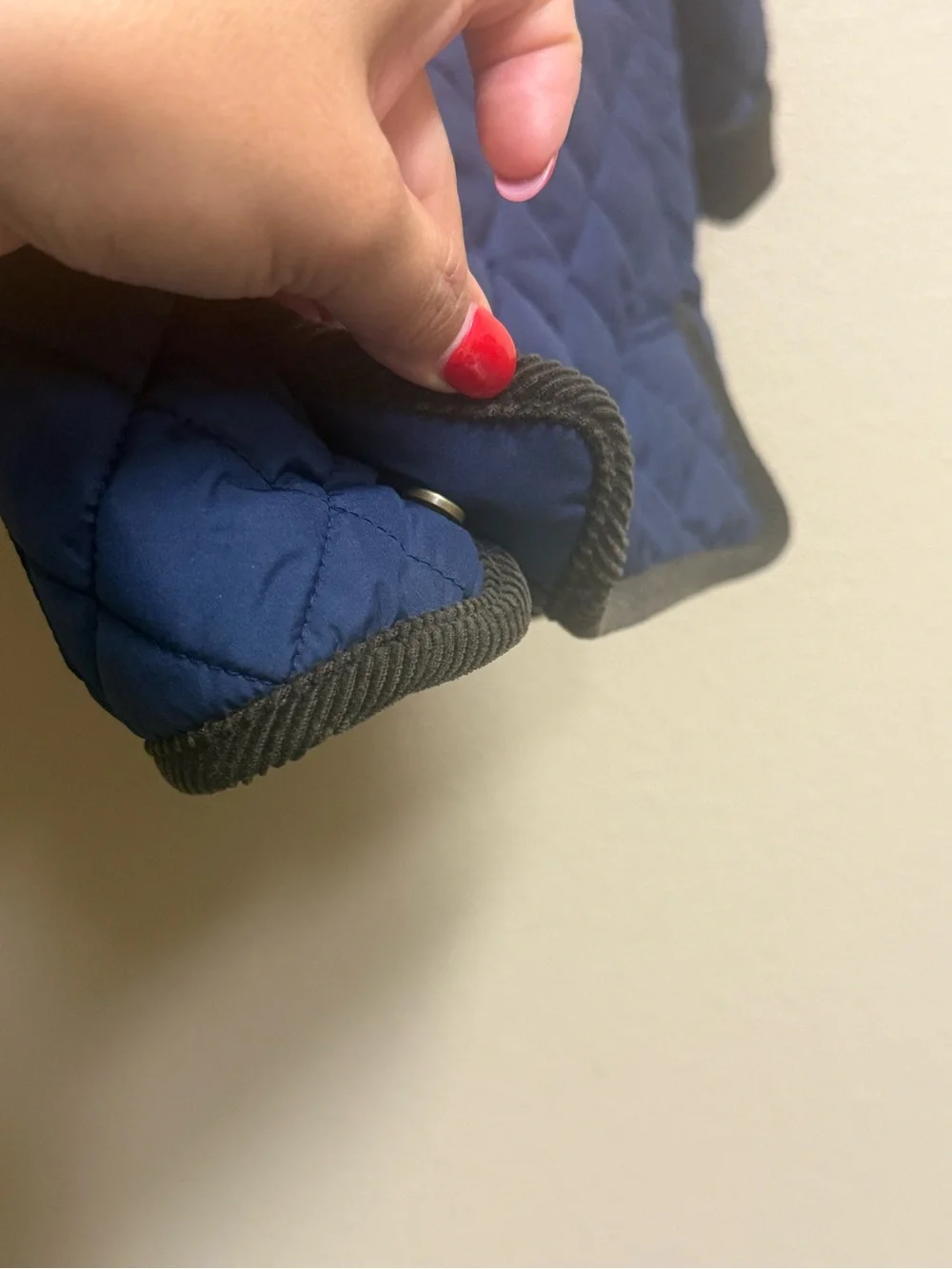 Ralph Lauren Navy Quilted Puffer Jacket with Red Pony